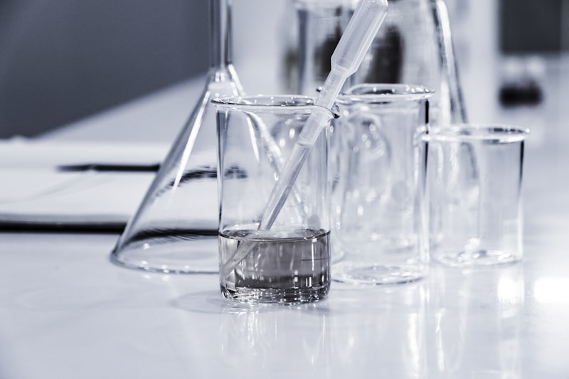 Student conducting chemistry lab research